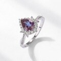 wholesale S925 Sterling Silver Gold-Plated Custom Wholesale Alexandrite Ring for Women in Fashionable Cross-Border European and American Styles-0-1