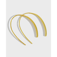 wholesale S925 Sterling Silver ET296 Korean Gold-Plated Earrings INS Minimalist Elegant Versatile Oval U-Shape Earrings for Women-18K gold>925 silver