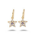 wholesale S925 Sterling Silver Dulli Jewelry Sweet Floral Earrings with Natural Topaz, High-End and Niche Design-0-4
