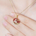 wholesale 925 Silver Yilu You Series Red Agate Pendant Versatile Necklace for Women, High-End Valentine's Day Gift-0-3