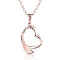 wholesale 14K Rose Gold/9K Gold DIY Personalized Engraving LOVE Heart Pendant, Heart-Shaped Necklace-0-3