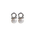 wholesale 925 Sterling Silver Freshwater Pearl Earrings for Women, Light Luxury High-end Elegant Minimalist Small Design New Earrings-0-4