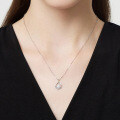 Sterling Silver Moissanite Moebius Pendant Necklace for Women-0-1