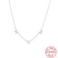 wholesale S925 Sterling Silver Mom Pendant Necklace with Small Letters, Ins Style Mother's Day Gift-0-6
