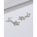 wholesale 925 sterling silver zircon starfish earrings for women, small batch design new star earrings, high-end sense ear accessories-0-3