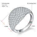 wholesale S925 silver gold-plated cross-border new full-drill moissanite ring,hip-hopunisex ring-0-5