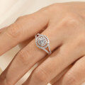 Metal Alloy 05 Carat Moissanite-Simulated Starry Ring, Ins Style Light Luxury Zirconia Cross-Border New-0-0