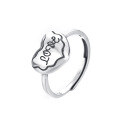 wholesale S925 Sterling Silver Fashion Love Heart Ring Retro Korean Dongdaemun New Style LOVE Open Adjustable Finger Ring for Women-0-4