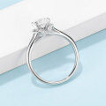 wholesale S925 Plated White Gold 1-Carat D Color Moissanite Diamond Ring Simple and Classic Wedding Ring High Quality Factory Direct Supply-0-2