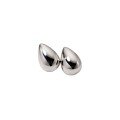 wholesale S925 Sterling Silver Ins Style Smooth Water Drop English Letter Stud Earrings, Petite and Elegant for Women M03506-0-4