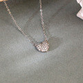 wholesale 925 Silver Small Pendant Necklace Women Zircon Retro Heart-shaped Fashion Jewelry-0-5