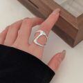 wholesale S925 Sterling Silver Korean Jewelry New Arrival High-end Gold and Silver Two-tone Fashion Statement Adjustable Index Finger Ring-0-3