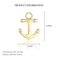 wholesale S925 Sterling Silver European And American Cross-border Butterfly Earrings For Women, Creative And Unique Pendant Light Luxury Versatile Exquisite Design Earrings-A4111-Gold/Single Pendant 925 Silver