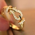 wholesale S925 Sterling Silver Red Elk Full Body Ring for Women, French Style Minimalist Luxury, Small and Unique, Original Design, Stackable Ring, Tail Ring, Versatile for Daily Wear-0-0