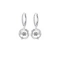 S925 Sterling Silver Moissanite Feather Earrings, New Women's Light Luxury Versatile Direct Factory-0-3