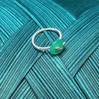 wholesale S925 Sterling Silver Natural Chalcedony Koi Fish Peace Buckle Ring, Women's New Chinese Style National Trend Luxury High-End Ring-Koi Carp Peace Buckle Chalcedony Ring/Approx. 1.92g>JZ015901-1