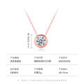 925 Silver Moissanite Round Bubble Necklace Women's Light Luxury Simple D Color-0-9