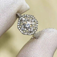 wholesale Metal 925 Silver, Hexagonal Lace Ring, Hollow Out, Vintage Court Style Ring, Drop Shipping for Zhuo Zhifan Jewelry's New Collection-Yellow No. 5