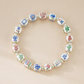 wholesale S925 Silver New Chinese Style Trendy Wealth-Attracting Exquisite Design Mahjong Thirteen Wonders Bracelet S7708-0-3