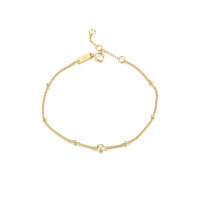 wholesale S925 sterling silver and gold-plated 25mm round moissanite adjustable casual-style bracelet with a design aesthetic-2.5mm Moissanite Bracelet>7 inches (approximately 17.7cm)