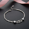 wholesale S925 silver zirconia bracelet, new fashionable retro ethnic style, simple and elegant diamond-embedded bracelet for women-0-1