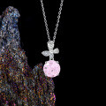 Sterling Silver Butterfly Firework Cut Zircon Necklace, Minimalist Luxury Collarbone Chain-0-6