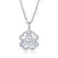 wholesale S925 Sterling Silver Cross-border Four-leaf Clover Necklace Accessory with Design Sense Heart-shaped Pendant Choker for Wholesale-0-0