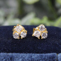 wholesale 10/14/18k White Gold/Rose Gold/Yellow Gold Moissanite Stud Earrings, Exquisite and Versatile for Commuting, Minimalist and Full-Body Design-0-1