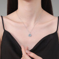 925 Silver Cross Pendant Necklace with Moissanite, Women's Fashion-0-2