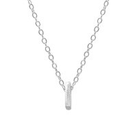 wholesale Metal 925 Silver Plain 26 Letters Pendant Necklace, Ins Luxury Hot-selling Choker-White Gold-I 925 Silver