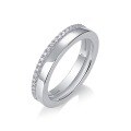 wholesale S925 Silver, Internet Famous Hot-Selling Niche Stackable Ring with Moissanite for Women, Non-Tarnish and Premium Layering Feel-0-1