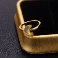 wholesale S925 Sterling Silver Korean Version MADEY Niche Design Jewelry Cute and Girly Moon Ring with White Chalcedony for Women-0-3