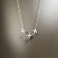 wholesale S925 Sterling Silver Robin Small Swallow Necklace Bird Flock Collarbone Chain Women Simple and Elegant Flying Bird Graceful Necklace-0-2