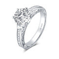 S925 Sterling Silver Square Zircon Ring, Cross-border Supply, Flashy & Minimalist Style-0-21