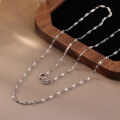 wholesale S925 Sterling Silver 15mm Pig Nose Collarbone Chain Ins Niche Necklace Cross-border Wholesale Minimalist March New Arrival-0-2