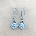 wholesale S925 Sterling Silver Moissanite Drop Earrings, High-End 1 Carat 2 Carat Zircon Ear Dangle Fashion Earring Wholesale-0-3