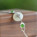 wholesale 925 Sterling Silver Inlaid Peace Knot Natural Hetian Jade Bracelet, Niche Design, Retro Style, Jade Jewelry Gift-0-1
