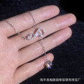 S925 Silver Moissanite 1ct Infinity Flow Pendant Necklace Wholesale-0-1