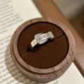 wholesale S925 Sterling Silver Small Belt Brushed Diamond-Inlaid Ring, Niche Luxury Design, Fashionable Unique Belt-Shaped Band-0-5
