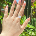 S925 Sterling Silver Princess Cut Single-Head Wedding Ring, Fashion Light Luxury Band, Final Sale with Free Shipping-0-2