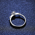 Silver Moissanite Ring Six Prong Sparkling Ins Style Pinky Tail Wholesale Live Stream Supply-0-0