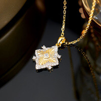 wholesale S925 Sterling Silver Vintage Style Necklace for Women, High-End and Niche, Xiaohongshu Live Stream Edition Pendant-925 Silver Necklace 925 Silver