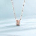 wholesale S925 Sterling Silver Fashion Mother-of-Pearl Small Waist Necklace Korean Style Luxury Minimalist Flash Diamond Roman Collarbone Chain-0-0