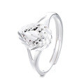 wholesale S925 Silver Fashion European and American Cross-Border Hit Faceted Light Luxury Style High-End Luxury Open Ring-0-5
