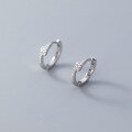 wholesale 925 Sterling Silver Ins-style Small and Unique Design Elegant Line Diamond Stud Earrings for Women M04803-0-2