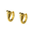 wholesale S925 Sterling Silver Fashion Striped Cobra Ear Clasp Small Design Earrings for Women M05198-0-4
