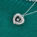 S925 Sterling Silver Moissanite Dreamcatcher Pendant Necklace-0-1