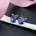wholesale S925 Sterling Silver Zirconia Enamel Creative Bow Ear Studs, Korean Style Fashion Student Personality Earrings-0-2