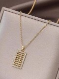 wholesale 925 Silver Retro Chinese Abacus Pendant Necklace, Fashionable, Unique, Temperament, Niche, Ins Style, Light Luxury Collarbone Chain-0-1