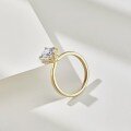 wholesale S925 Sterling Silver Cross-Border Hit 6*8mm Square-Cut Moissanite Ring for Women, Geometric Moissanite Design, Light Luxury-0-2
